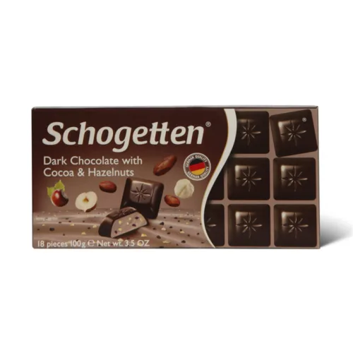 Čokolada SCHOGETTEN crna-kakao lešnik 100g