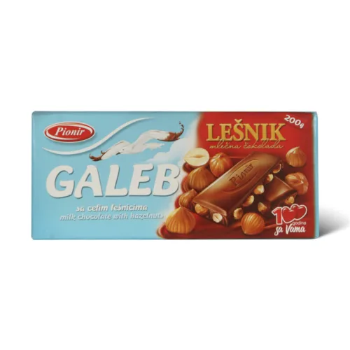 Čokolada GALEB sa celim lešnikom 200g