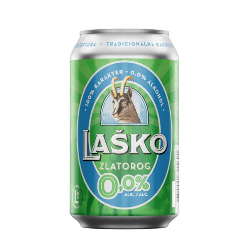 Bezalkoholno pivo LAŠKO limenka 0.33l