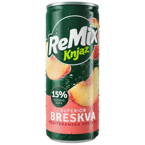 Gazirani sok REMIX breskva 0.33l