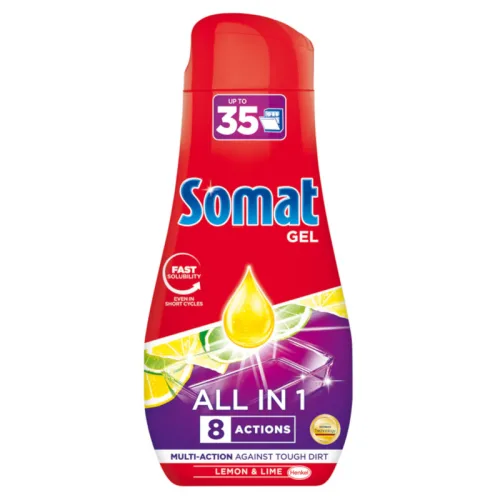 Tečni deter.za maš.pr.sud. SOMAT Gel All in one Limun 630ml