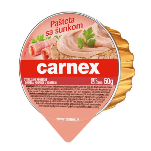 Pašteta sa šunkom CARNEX folija 50g