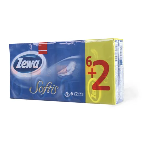 Papirne maramice ZEWA četvoroslojne Softis 6+2