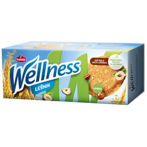 Integralni keks WELLNESS sa lešnikom 210g