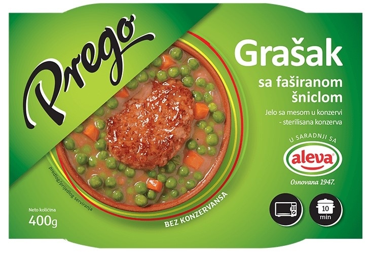Gotova jela NEOPLANTA Prego grašak sa faširanom šniclom 400g