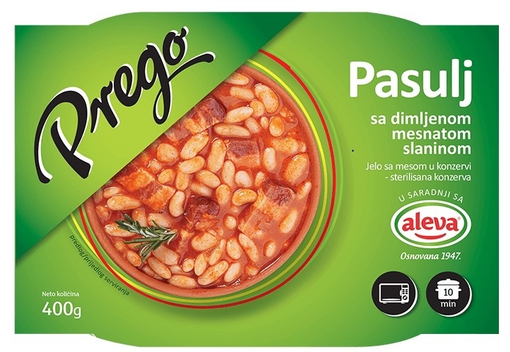 Gotova jela NEOPLANTA Prego pasulj sa dimljenom slaninom 400g
