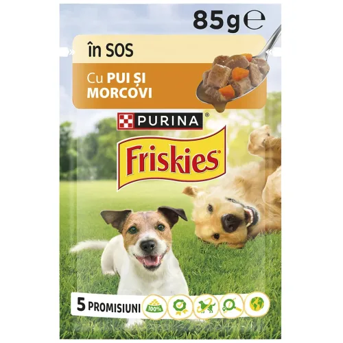 Hrana za pse FRISKIES Adult piletina u sosu 85g