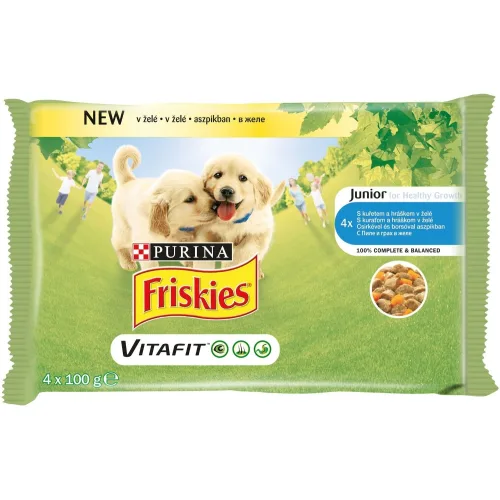 Hrana za pse FRISKIES Multipack piletina i grašak 4x100g