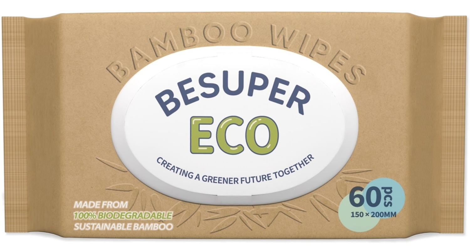 Vlažne maramice BESUPER Eco bamboo 60kom