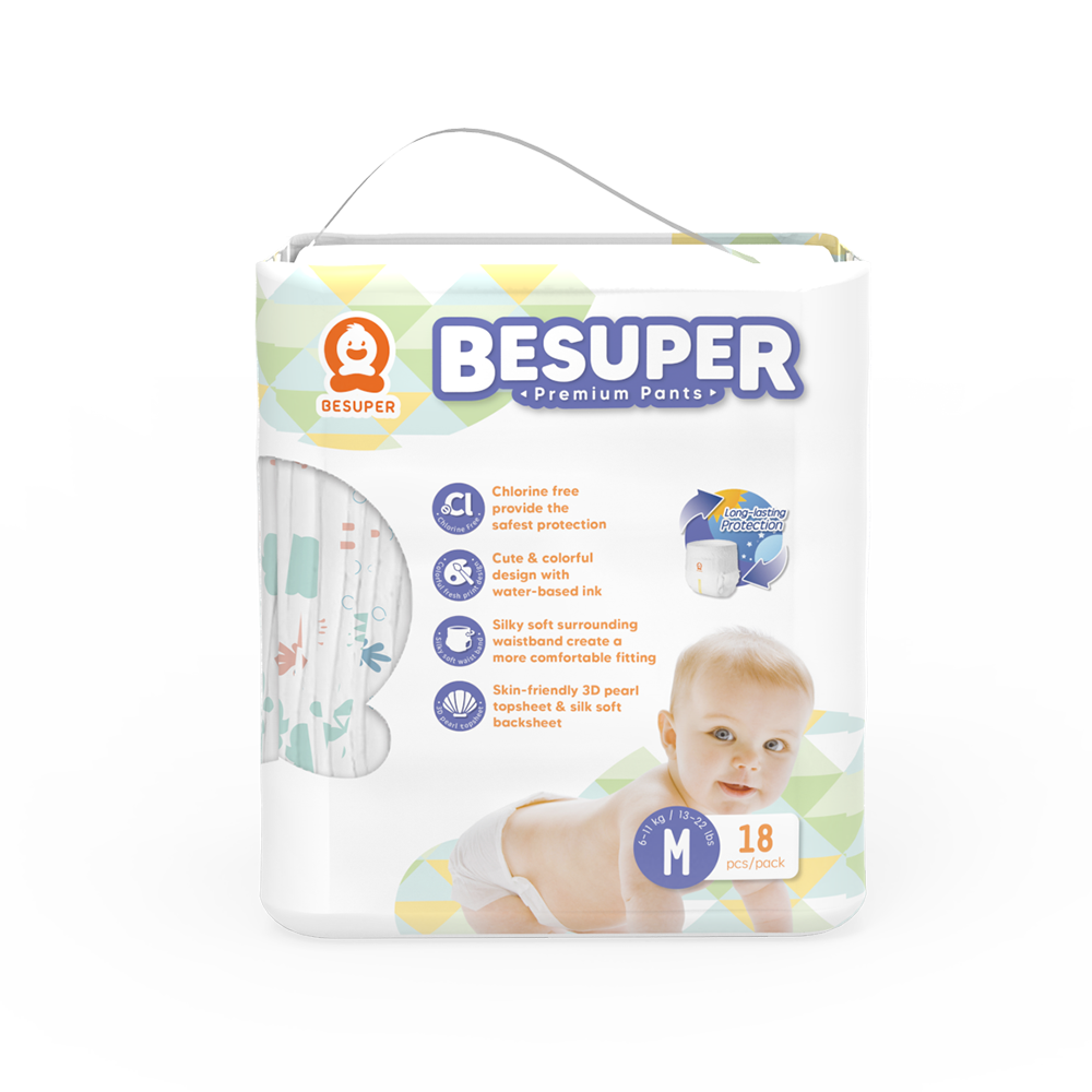 Pelene za bebe BESUPER  pants premium M 18kom