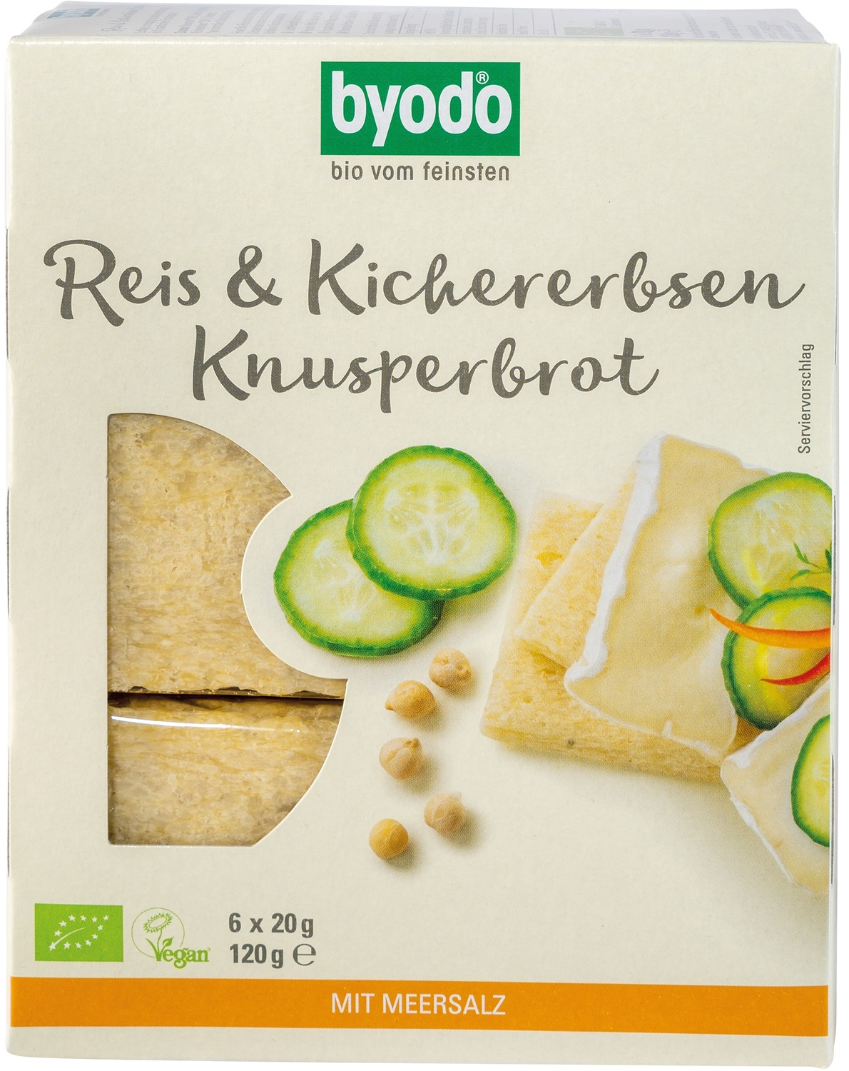 Hleb bez glutena BYODO Hleb hrskavi pirinač leblebija organski 120g