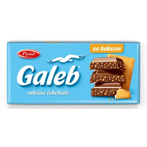 Čokolada  GALEB mlečni krem i keks 100g