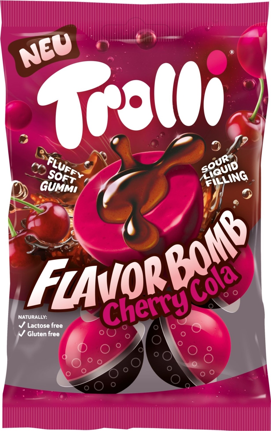 Gumene bombone TROLLI flavor višnja cola 75g