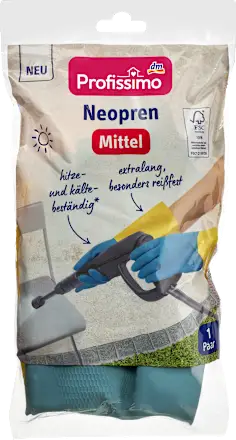 Rukavice PROFISSIMO  od lateksa obložene neoprenom M 2kom