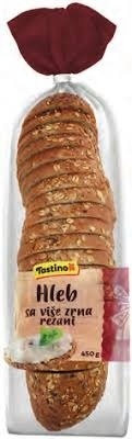 Hleb TASTINO više vrsta zrna rezani 450g