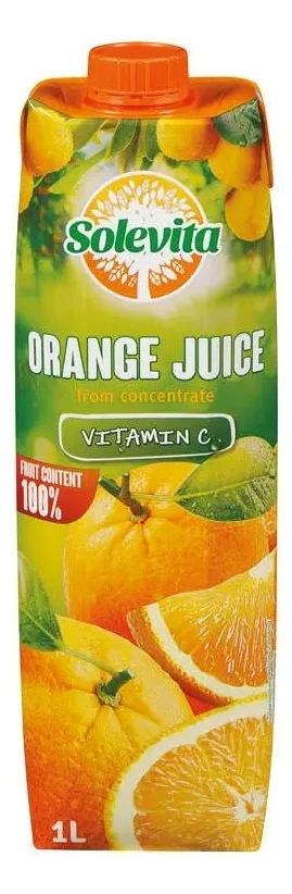 Negazirani sok SOLEVITA narandža 100% 1l