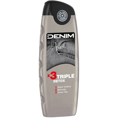 Gel za tuširanje DENIM Black 3x detox 400ml