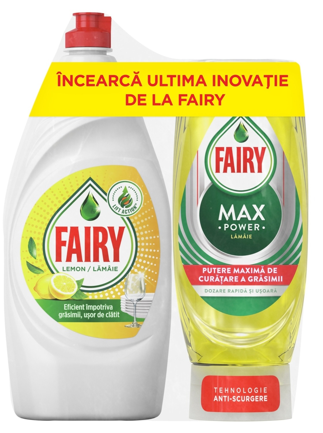 Det.za ruč.pr.sud FAIRY lemon 800ml + Max power 450ml