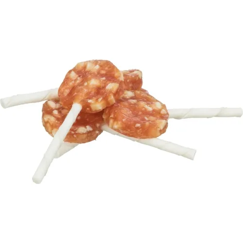 Poslastice za pse TRIXIE Denta fun lizalica piletina i sir za pse 10cm