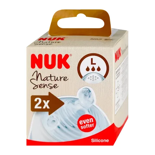 NUK Nature Sense silikonska cucla L 2kom