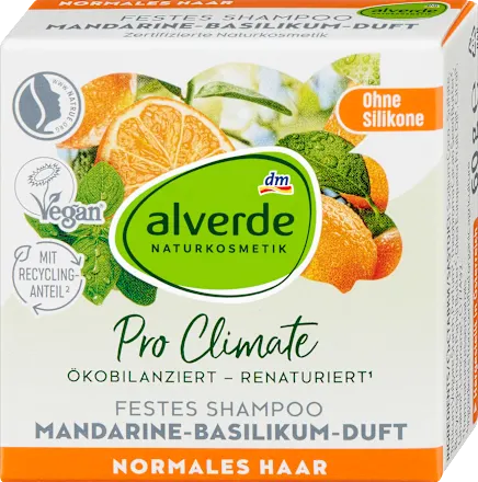 Šampon za kosu ALVERDE čvrsti Pro climate mandarina i bosiljak 60g