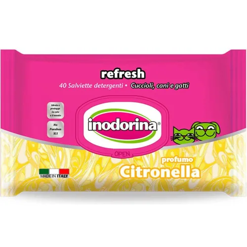 INODORINA Refresh citronella vlažne maramice 40kom