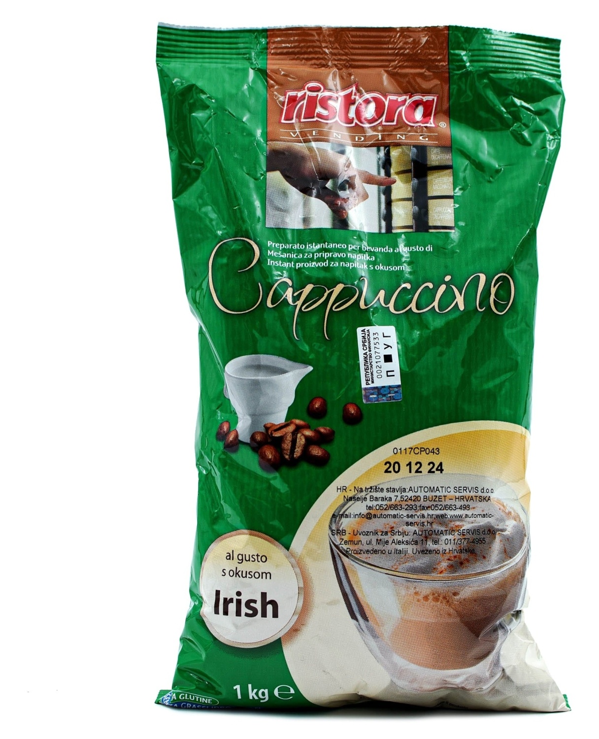 Instant kafa RISTORA Cappuccino Irish 1kg