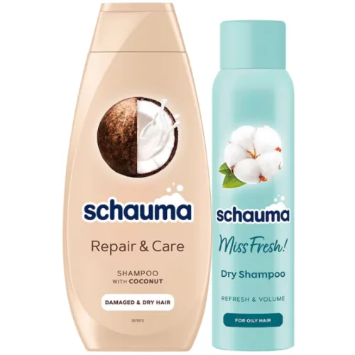 Šampon za kosu SCHAUMA Repair 400ml + Dry repair Šampon za kosu 150ml