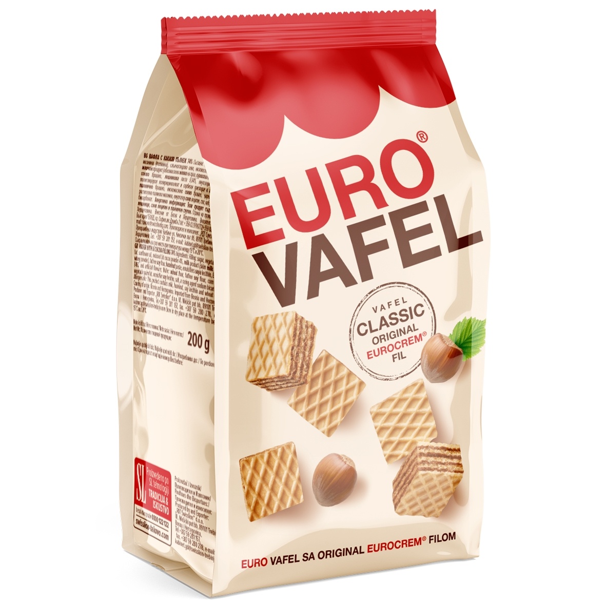 Napolitanka SWISSLION Eurovafel kocka 200g