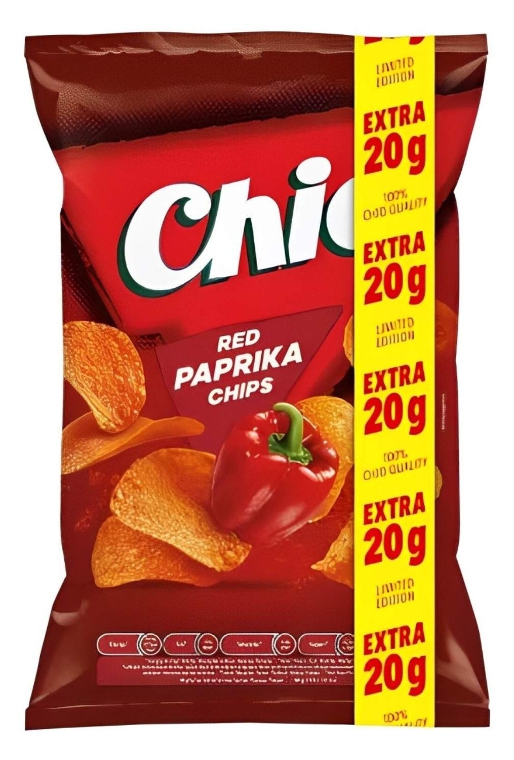 Čips CHIO red paprika 130g+20g
