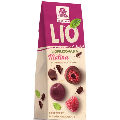 Praline PREMIER malina u tamnoj čokoladi 60g