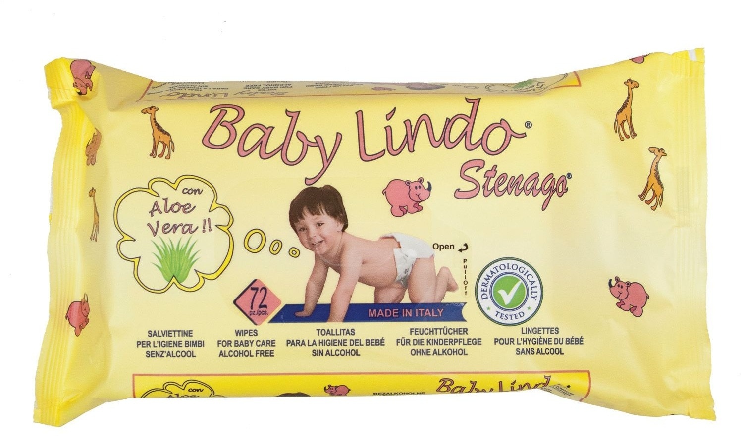 Vlažne maramice BABY LINDO aloe vera 2x72kom