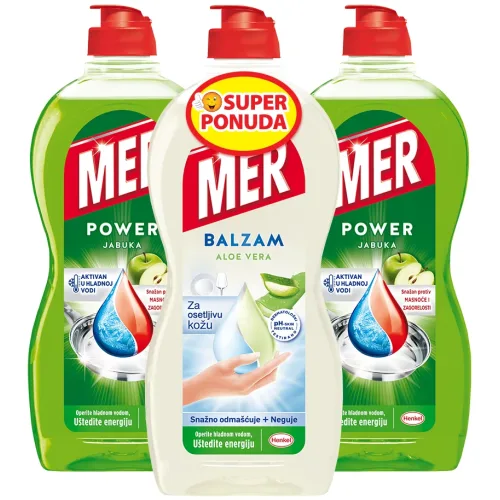 Det.za ruč.pr.sud MER Jabuka i aloe vera 3x450ml