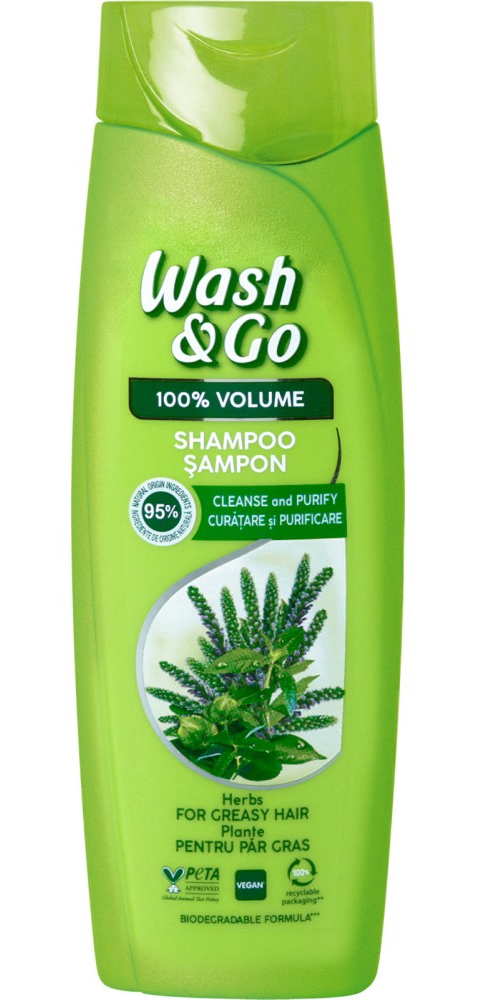 Šampon za kosu WASH&GO herbal za masnu kosu 180ml
