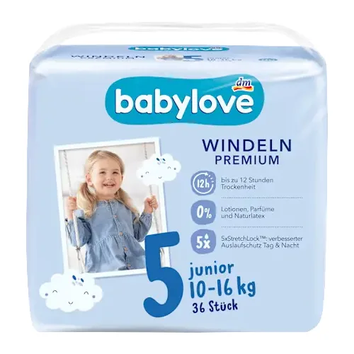Pelene za bebe BABYLOVE  premium 5 junior 36kom