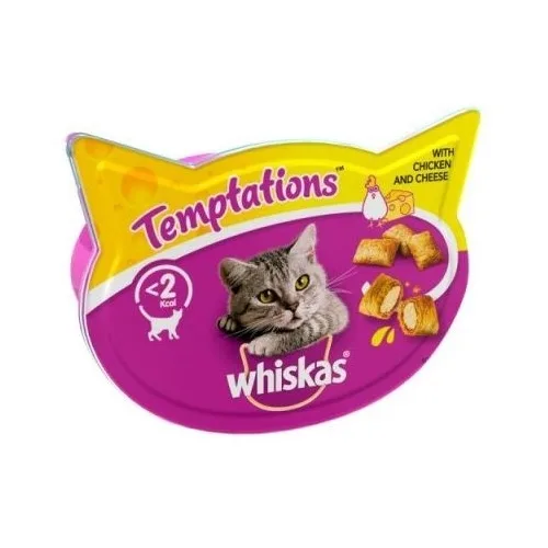 Poslastice za mačke  WHISKAS Temptations poslastica piletina i sir 60g