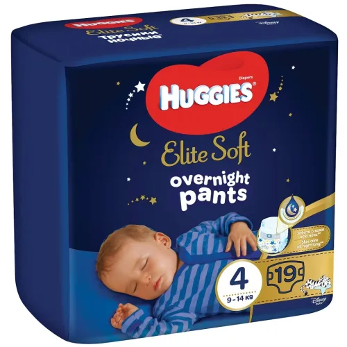 Pelene za bebe HUGGIES noćne  Elite soft 4 19kom