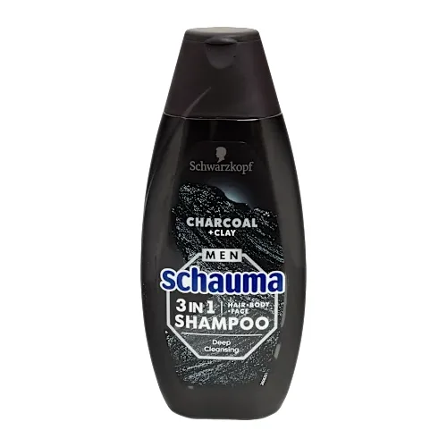 Šampon za kosu SCHAUMA Men 3in1 charcoal & clay 400ml