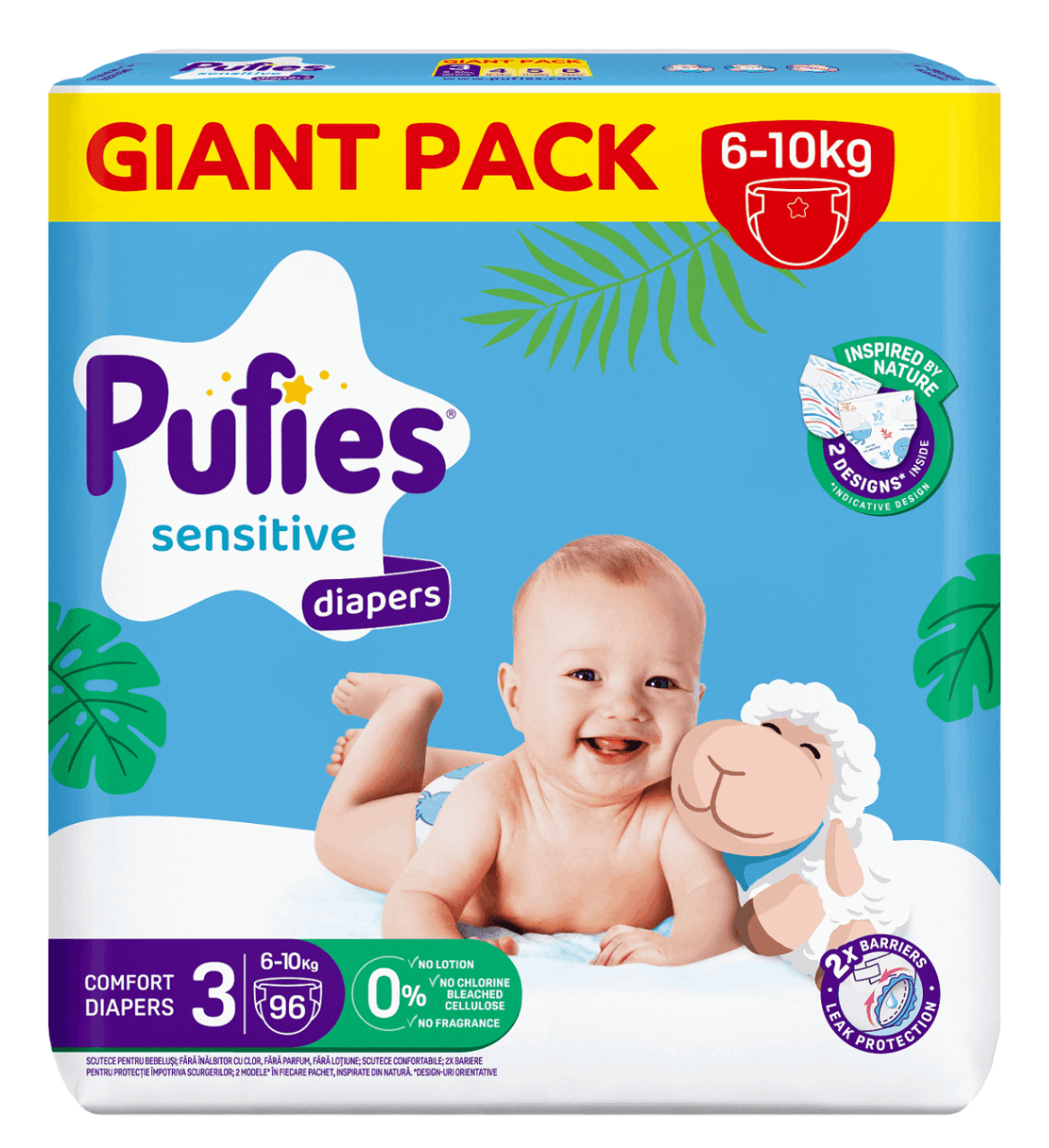 Pelene za bebe PUFIES  sensitive gp 3 96kom