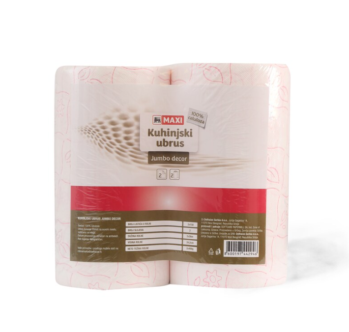 Ubrus MAXI Jumbo u boji 2sloja 2kom