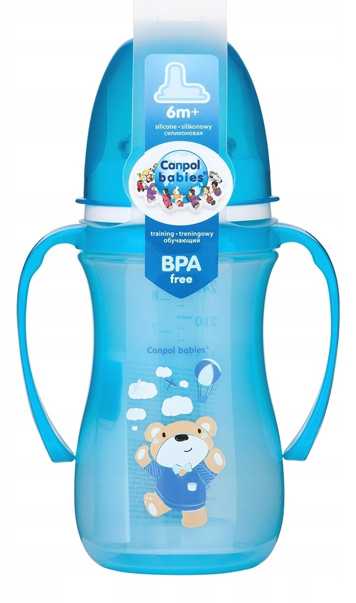 CANPOL BABIES Colorful Animals flašica 240ml plava