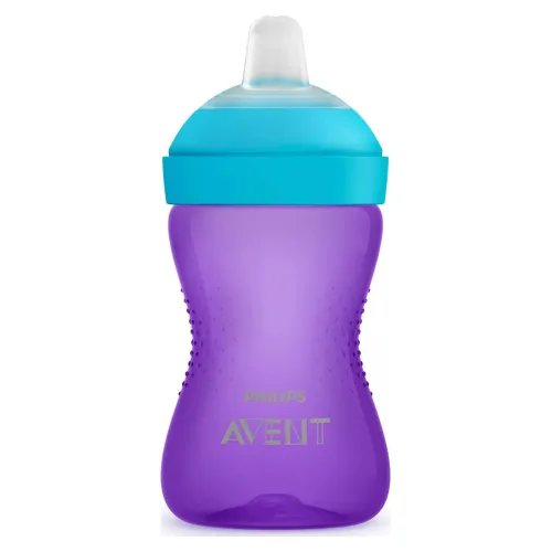 AVENT šolja sa mekanim kljunom 300ml ljubičasta