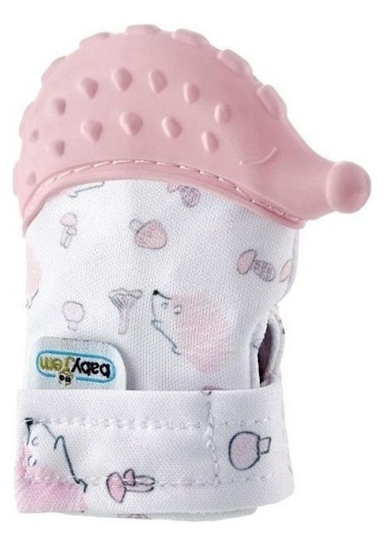 BABYJEM glodalica rukavica Hedgehog pink