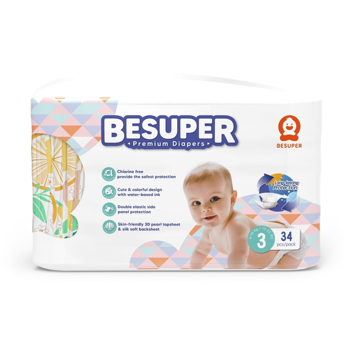 Pelene za bebe BESUPER  premium 3 34kom