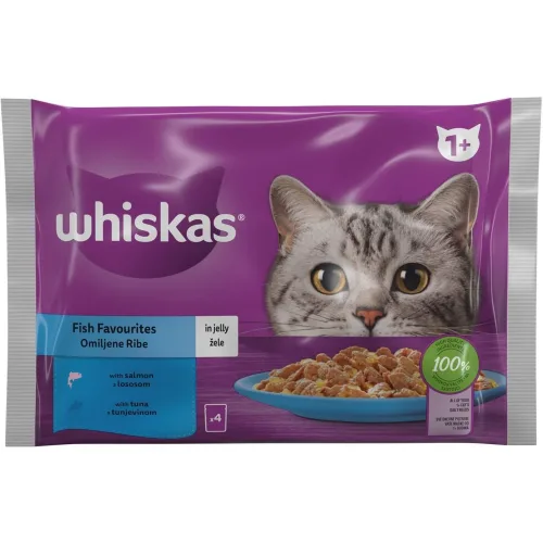 Hrana za mačke WHISKAS Adult  riba 4x85g