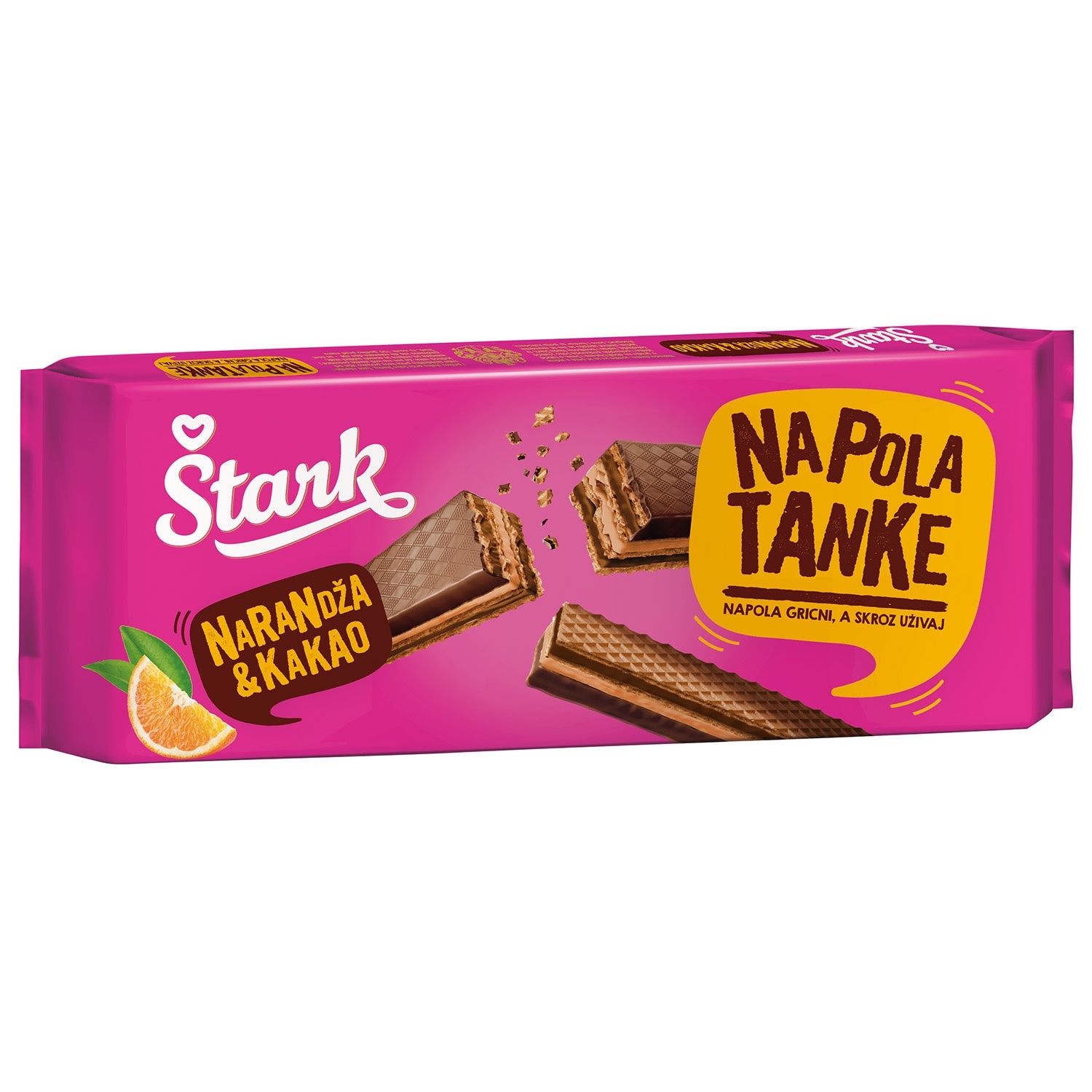 Napolitanke ŠTARK Na pola tanke narandža 130g