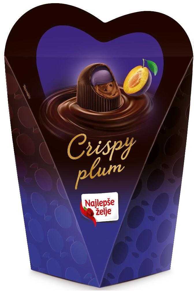 Bombonjera NAJLEPŠE ŽELJE dezert šljiva crispy 195g Štark