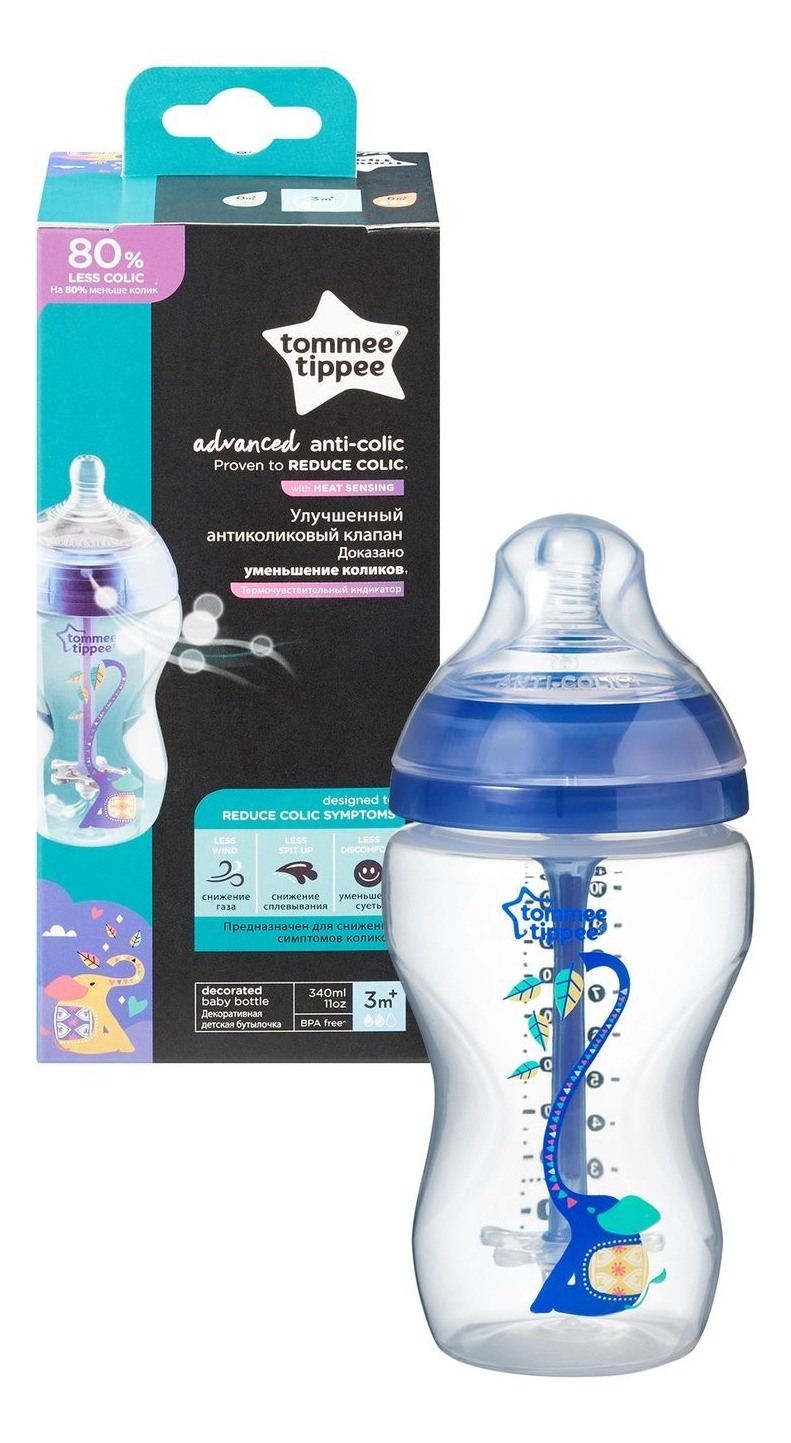 TOMMEE TIPPEE flašica Sentinel Advance 340ml plava