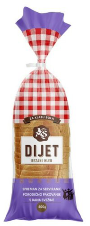 Hleb AS VITAS dijet rezani 400g