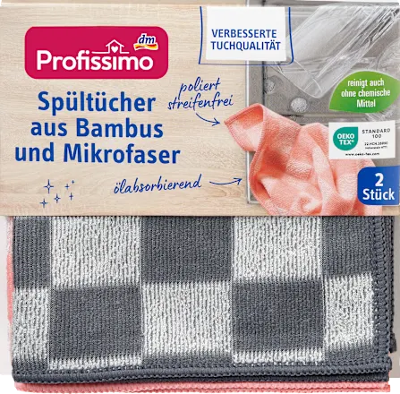 Krpe PROFISSIMO  za čišćenje od bambusa i mikrovlakana 2kom